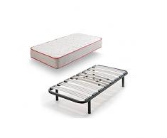 HOGAR24 ES Colchón Viscoelástico Viscoroyal 30 + Somier Multiláminas con Patas De 26 cm