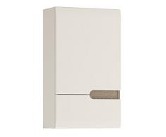 Muebles To Go Chelsea 1-para Puerta de Pared Armario con LH-para Puerta, 40 x 69 x 22 cm, Acabado en Blanco Brillante