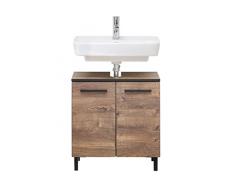 Pelipal Quickset 374 Armario para Lavabo, Madera de ingeniería, Roble Ribbeck Cruz NB, 53x60x33 cm