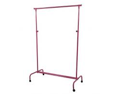 Home Vida Perchero individual ajustable para ropa, rosa