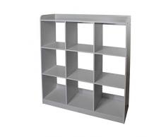 Iris Ohyama, Mueble multifuncional / Mobiliario infantil de madera / Estantería para juguetes y libros / Armario infantil, Diseño,Modular, Casa, escuela - Kids cube shelf - KCX-9 - Gris