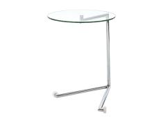 Wink design, Houston, Mesa de centro con ruedas de metal y cristal cromado