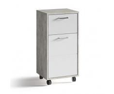 Homexperts Lido - Cajonera con Ruedas (melamina, 35,5 x 76 x 31 cm)