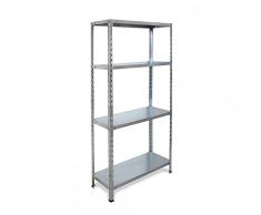 ESTANTERIA 4 BALDAS 137X70X30 CM GALVANIZADO