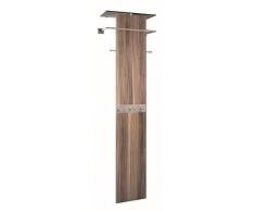 Haku Möbel 42629 armario de pared 54 x 35 x 192 cm, aspecto acero inoxidable / nogal