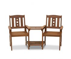 Furinno Tioman Juego De Silla, Madera, Natural, Talla única