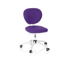 hjh OFFICE 670972 Silla de Escritorio para Niños Kid Vivo Tela Lila, Silla giratoria para Juvenil, Respaldo con Ajuste de Altura