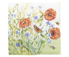 Clayre & Eef 73035 Servilletas de Papel (20 Unidades) Aprox. 33 x 33 cm.