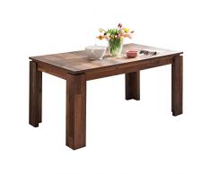 trendteam smart living Mesa de Comedor Universal Roble Wotan con función Extensible, Madera Antigua, 160 x 77 x 90 cm