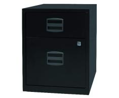 Bisley Home móvil Armario Auxiliar PFA, 1 Universal cajón, 1 cajón, HR de Metal, 633 Negro, 40 x 41.3 x 52.8 cm