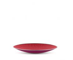 Alessi Centro de Mesa Perforado en Acero Colorado con Resina epossidica, Rojo y Violado 100 Values Collection, Talla Unica