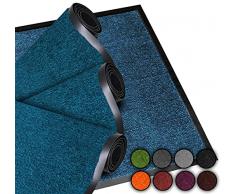 LucaHome Felpudo Entrada Home Interior y Exterior Entrada a casa | Alfombra Exterior para Puerta Entrada casa, Lavable, Acolchado, Antideslizante, Pasillo, Cocina, Dormitorio (Azul 2 und, 60x180cm)