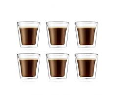 Bodum - 10108-10-12 Canteen - Set de 6 Vasos térmicos - 0,1 l - borosilicato