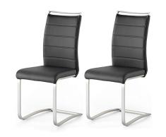 Robas Lund Pescara Silla oscilante y Comedor, Poliuretano, Negro, B/H/T: ca. 42 x 102 x 56 cm
