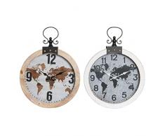 DKD Home Decor Reloj de Pared, Estándar