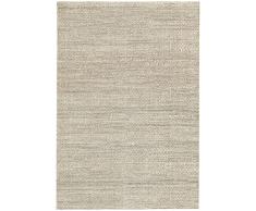 HAMID - Alfombra de Yute Giralda 100% Fibra de Yute Natural, Alfombra Suave y de Alta Resistencia, Tejida a Mano, Alfombra de Salón, Comedor, Dormitorio, Pasillo, Blanco (170x120cm)