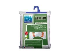 Nuit des Vosges 2035407 Céline Protector de colchón Impermeable Algodón Blanco 200 x 180 cm