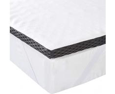 Amazon Basics - Cubrecolchón de espuma con memoria confortable con correas, 4 cm - 135 x 190 cm