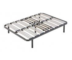HOGAR24 Somier multiláminas con reguladores lumbares-90x190cm-PATAS 26CM (4 Patas Incluidas), Haya