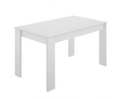 DEKIT GRUPO RIMOBEL Sami Mesa de Comedor o Cocina Fija, Melamina, Blanco, 77x139x81 cm