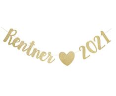 Rentner 2021 - Guirnalda Decorativa para Fiesta de Despedida, jubilación, Color Dorado