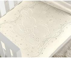 Piel,S.A. Destellos Manta de Cuna, Terciopelo y Acrílico, Natural, 43x9x36 cm