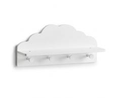 Haku Möbel Wolke - Perchero de Pared para niños (Madera DM), Color Blanco