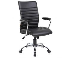 Archimede San Francisco Sillón de Oficina, Piel sintética, Negro, 59 x 57 x 109 cm