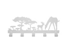 DRW Perchero Animales de 5 Ganchos, Metal, 35,5 X 3 X 13,5 cm