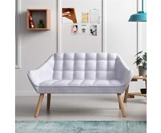 Zons Feliz sofá L. 127 cm de profundidad x 75 cm de altura. 76 cm ante