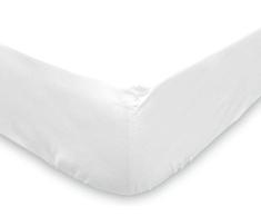 Soleil docre Funda de colchón, Algodón, Blanco, 90 X 200 cm