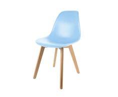THE HOME DECO FACTORY Silla Infantil Azul SCANDINAVE HD3012-LGSP, Madera, Estandar