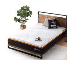 Zinus Colchón Híbrido Adaptive de Muelles Interiores Ensacados Con Enfriamento de Cobre, 150x200 cm, Altura 25 cm, Funda Transpirable, Espuma Refrescante, Aislar el Movimiento, Certificación OEKO-TEX