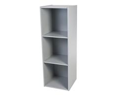 Iris Ohyama, Mueble multifuncional / Mobiliario infantil de madera / Estantería para juguetes y libros / Armario infantil, Diseño,Modular, Casa, escuela - Kids cube shelf - KCX-3 - Gris