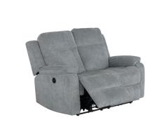 SHIITO | Sofá 2 Plazas Relax Eléctrico Tapizado en Tela - Modelo Altan | 102 X 95 X 146 - Gris | Sofá de Salón Confortable