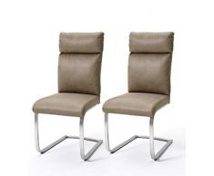 Robas Lund Rabea Silla de Comedor oscilante, poliéster, Arena, Ancho/Alto/Profundidad: Aprox. 46 x 106 x 62 cm.