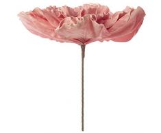 DRW Set de 2 Flores Magnolias Artificiales de Espuma eva en Rosa 85x74cm Tallo 52cm