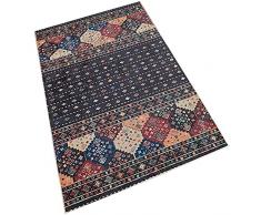 Alfombra de poliester estampada 120 x 180cm modelo TheHighway tonos negros