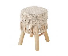 Taburete de macramé de verano