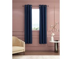 Furinno - Cortina (106,7 x 213,4 cm, poliéster), Color Azul Oscuro