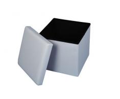 ECHTWERK Banqueta, Piel sintética, Blanco
