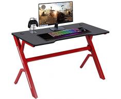 BAKAJI Escritorio para Videojuegos de Ordenador de Metal y Madera MDF Alfombrilla para ratón, compuesta, Diseño 4, Talla única