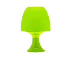 Lámpara de mesa plástico recinto Kdo – D16 x H24 cm – 4 colores verde