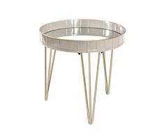 Haku Möbel mesa auxiliar, tubo de acero, bronce gris, Ø: 51 x 50 cm