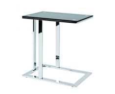 Haku Möbel Mesa de centro, negro cromado, 37 x 54 x 58 cm.