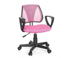 Hjh Office Kiddy Cd Silla de oficina infantil Rosa (Pink) 40x53x92 cm
