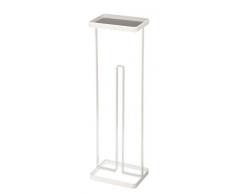 Yamazaki Gerson 7739 Reserva Papel con Bandeja Puerta, Metal, Blanco, 16 x 12 x 54 cm