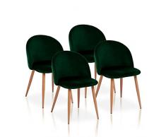 La Silla Española Pedraza Silla, Telas, Verde Botella, 77 cm (Alto) x 46 cm (Ancho) x 47 cm (Profundidad)