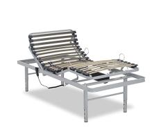 Gerialife Cama Articulada Eléctrica Reforzada, Regulable en 4 Alturas, 90 x 200, Mando por Cable y Patas Regulables
