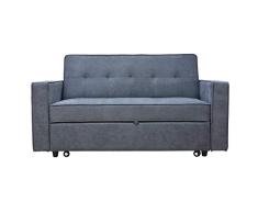 Studio Decor Izan Sofá Cama, Tapizado Tela, Gris, Mediano